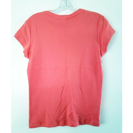 Calvin Klein Women's Cap Sleeve 100% Cotton Salmon Colored Pullover Top Size M