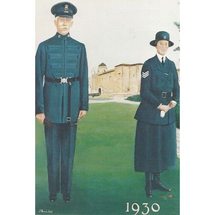 Essex First Policewoman Police Colchester Saffron Walden 1930s Uniform Postcard