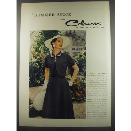 1956 Celanese Acetate Advertisement - dress by C.H.D. Robbins