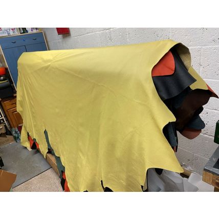 Italian Full Whole Leather Cow Hide Colour Corn Yellow