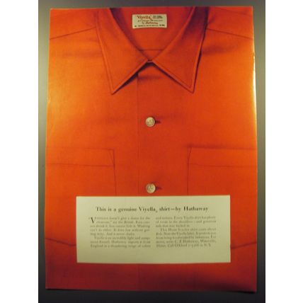 1959 Hathaway Shirts Ad - This is a genuine Viyella shirt - by Hathaway