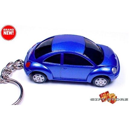 RARE KEY CHAIN BLUE VW NEW BEETLE VOLKSWAGEN CUSTOM Ltd EDITION GREAT GIFT