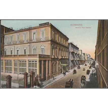 Avenue Port Kasette, Alexandria, c.1910s - Cairo Postcard Trust Postcard