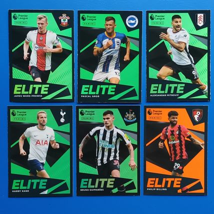 Panini Premier League 2023 ELITE Parallel Shiny Stickers Green Orange You pick