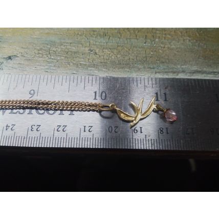 Vintage 1/20 14K Gold Filled GF Cable Chain Necklace w/Dove Pendant