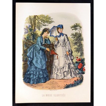 LA MODE ILLUSTREE - FASHION PLATE 1940s Sidney Z. Lucas ETCHING #7
