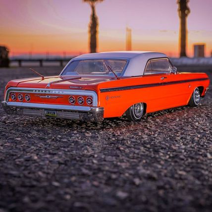REDCAT SIXTYFOUR RTR RC LOWRIDER CAR 1:10 1964 CHEVY IMPALA HOPPING Orange/White