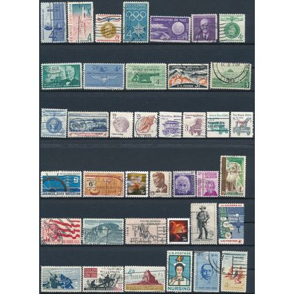 1000 Stamp Selection - USA - Used Hinged