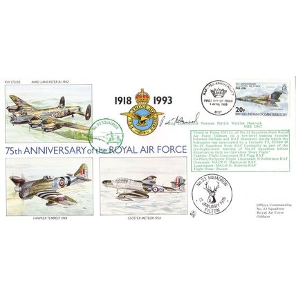 Wing Commander Patrick Hancock RAF 1993 Filton Squadron Hand Signed FDC