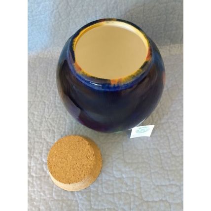 CHOCOLATE FUND CERAMIC JAR witih CORK LID