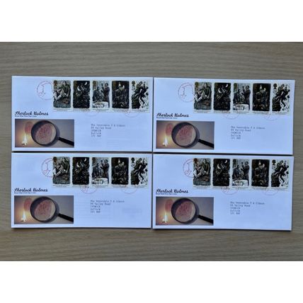 Royal Mail First Day Covers 1993 Sherlock Holmes FDC’s x4