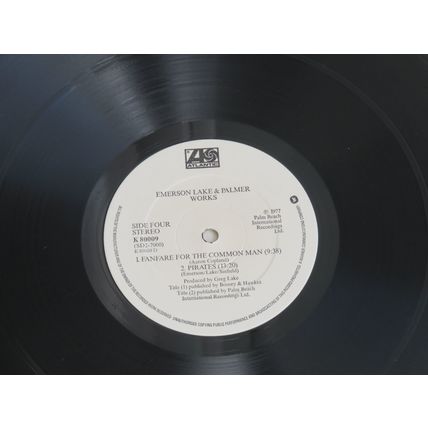 EMERSON LAKE AND PALMER, WORKS TRIFOLD DOUBLE VINYL LP.