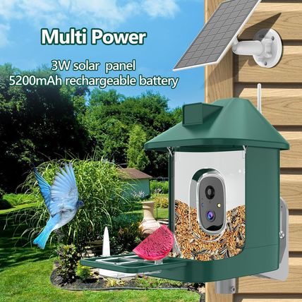 Bird Feeder with Camera,Fhd Live View,Wifi Smart Bird House with Cam Solar Power
