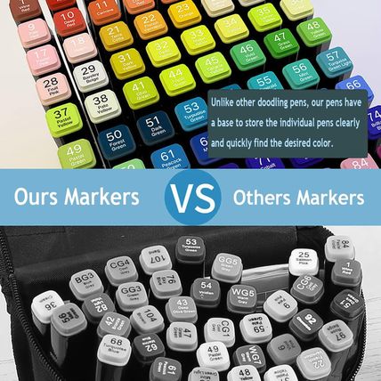 168 Colors Alcohol Markers Artist Drawing Art Dual Tip Markers Perfect for Kids