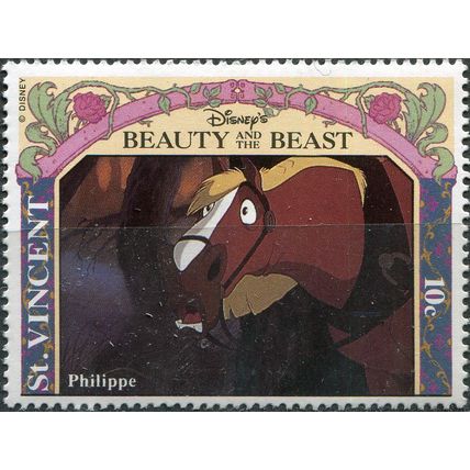 Saint Vincent. 1992. "Beauty and the Beast". Philippe (MNH **) Stamp