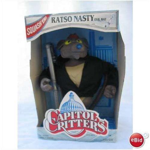 1992 Kenner Capitol Critters Ratso Nasty the Evil Rat MIB