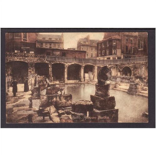BATH POST CARD ROMAN BATHS NICE CARD UNUSED
