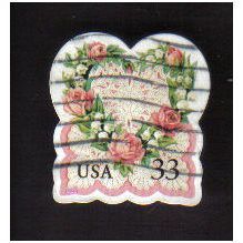 1998 USA heart of pink roses 33c multi F/U SG3547