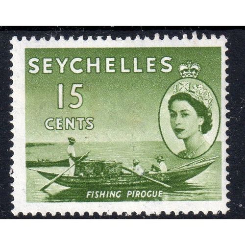 1954 Seychelles Sg177 15c Lightly Mounted Mint (G57)