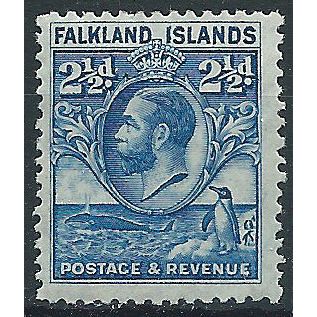 Falkland Islands 1929 SG119 2 1/2d Blue Mounted Mint ..