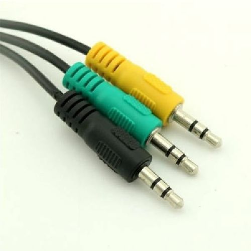 5ft. - 3x 3.5mm Male to 3.5mm Male TRS Audio Cable for 5.1 Channel Computer Spea