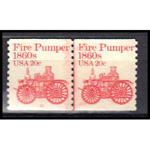 1908 20c Fire Pumper Very Fine MNH Dry Gum CNP Left 11 PA0551