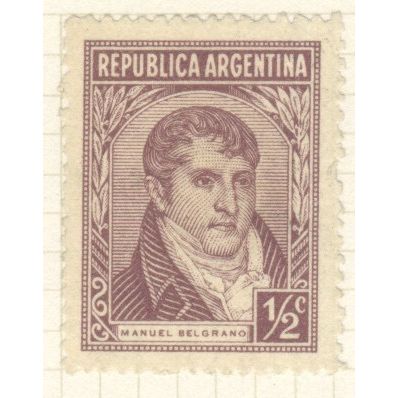 Argentina stamps 1936 - ½c - Manuel Belgrano MH