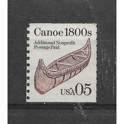 UnitedStates.SG2485 5c Birch Back Canoe,1800's (Brown).Unused.Feb23n