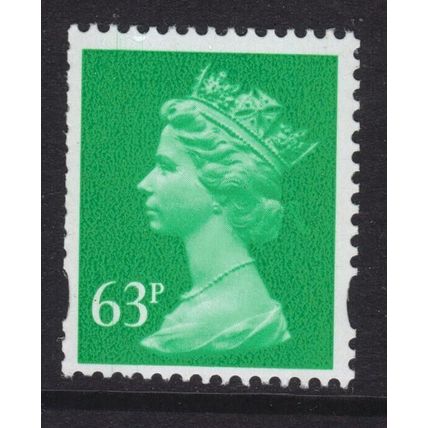 Y1732 U452 63p Light Emerald HARRISON COIL Unmounted Mint GB Machin.