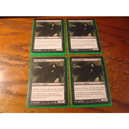 Magic The Gathering, MTG, 4-Cards, 1993-2009, CHILD OF NIGHT, nm