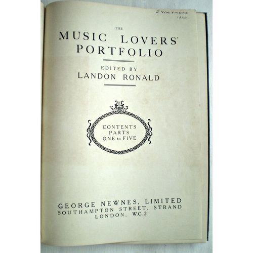 The Music Lovers Portfolio parts one to five vintage piano sheet music book