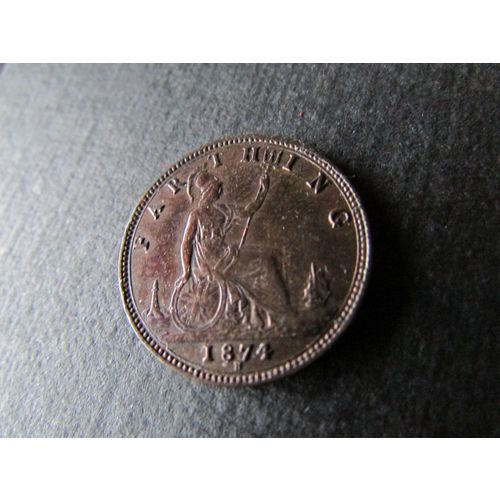 1874 H QUEEN VICTORIA FARTHING. AS