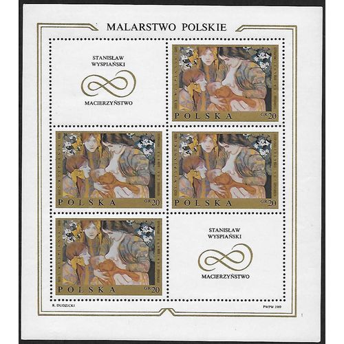 Poland Mi Kl 1941: 20 g. multicoloured Motherhood (S. Wyspiański).