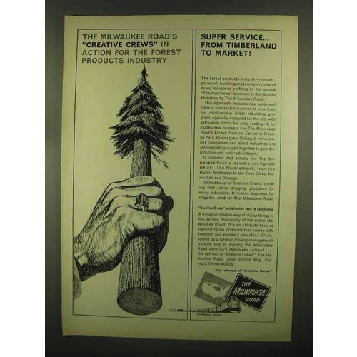 1965 The Milwaukee Road Railway Ad - Timberland
