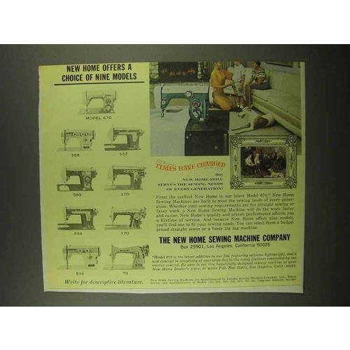 1965 The New Home Sewing Machine Company Ad