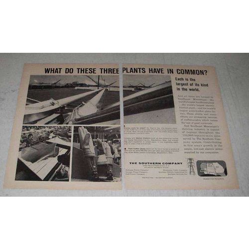 1965 The Southern Company Ad - Three Plants in Common