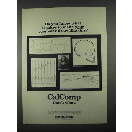 1967 CalComp Plotting Systems Ad - Draw Like This