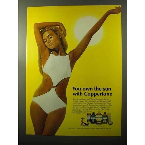 1970 Coppertone Suntan Lotion Ad - You Own the Sun