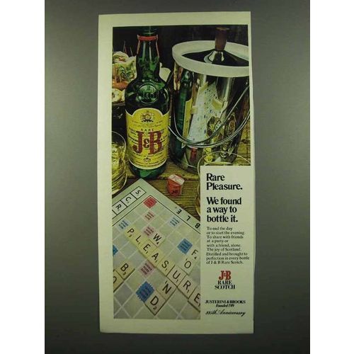 1974 J&B Scotch Ad - Rare Pleasure