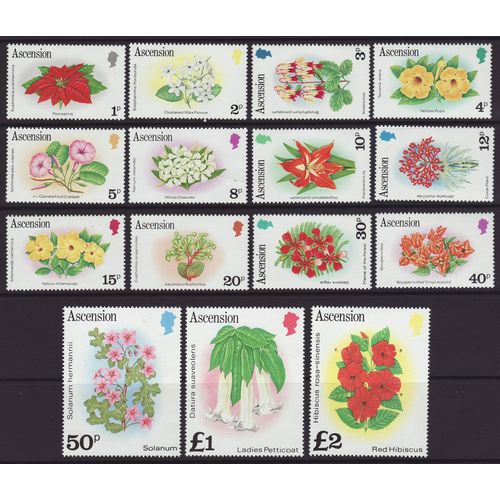 Ascension Island 1981 SG 282A-296A UMM - Flowers (D-851)