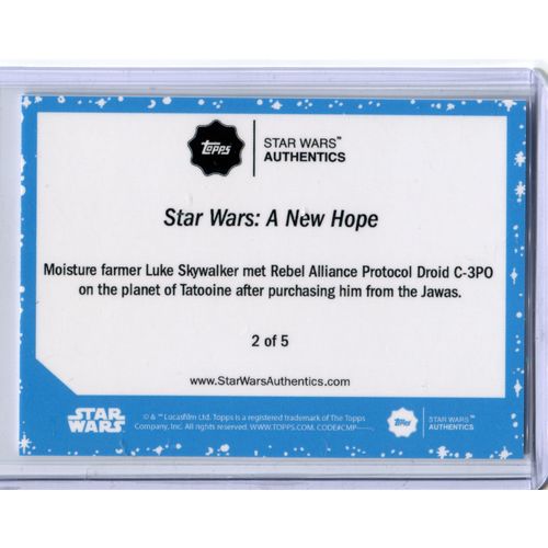 STAR WARS Topps Authentics Exclusive Promo A New Hope Set