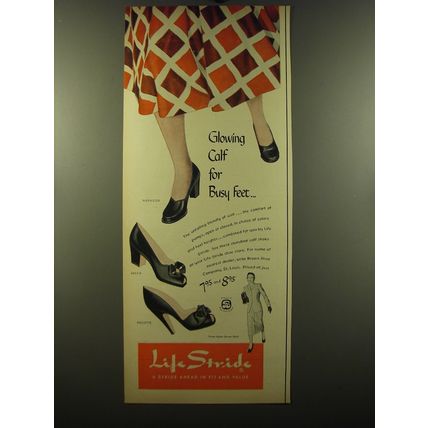 1950 Brown Life Stride Shoes Advertisement - Norwood, Jackie and Paulette