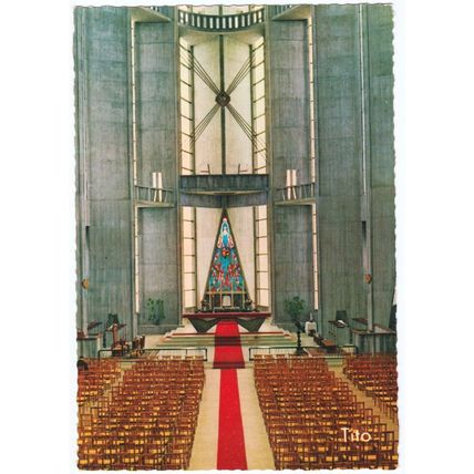 Postcard Interior of Notre-Dame Church, Royan, France. Unposted