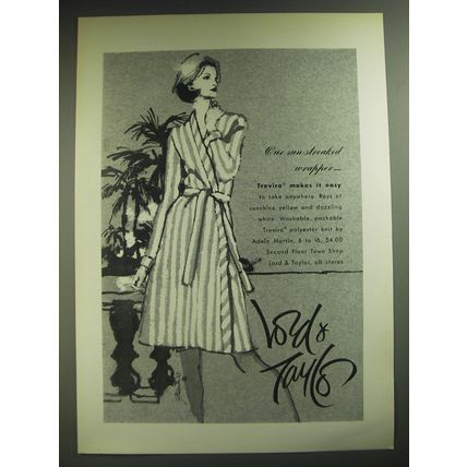 1974 Lord & Taylor Adele Martin Dress Ad - Our sun-streaked wrapper