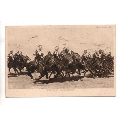 TUCK'S OILETTE POSTCARD THE EUROPEAN WAR OUR INDIAN TROOPS BENGAL LANCERS (4029)