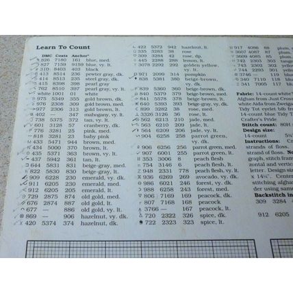 Learn to Count Cross Stitch Charts Mike Vickery Animals 1-9 Just Cross Stitch