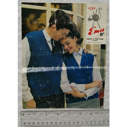 Vintage: Emu 4287 His & Hers cardigans, 4 ply or DK
