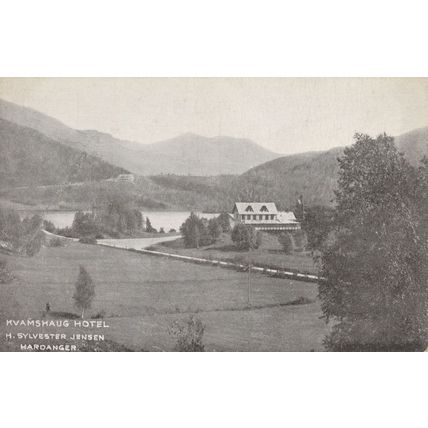 Kvamshaug Hotel West Norway Sylvester Jensen Hardanger Postcard