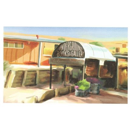 Underground Books & Art Gallery Coober Pedy Australia Shop Postcard