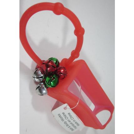 Bath & Body Works PocketBac Hand Sanitizer Holder Red Christmas Jingle Bells